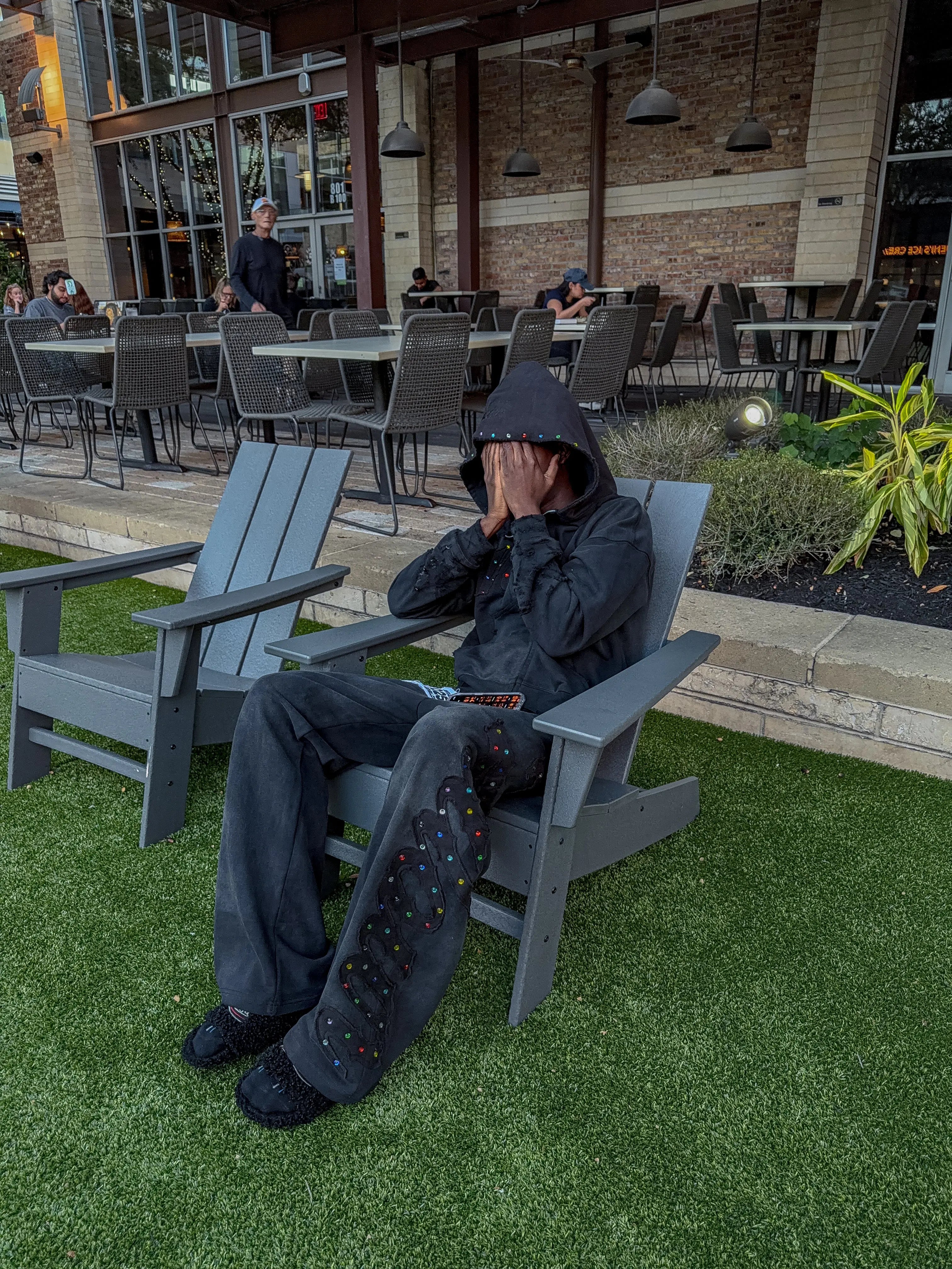 “Hollow” Gemstone Zip Up Xclusive Valour