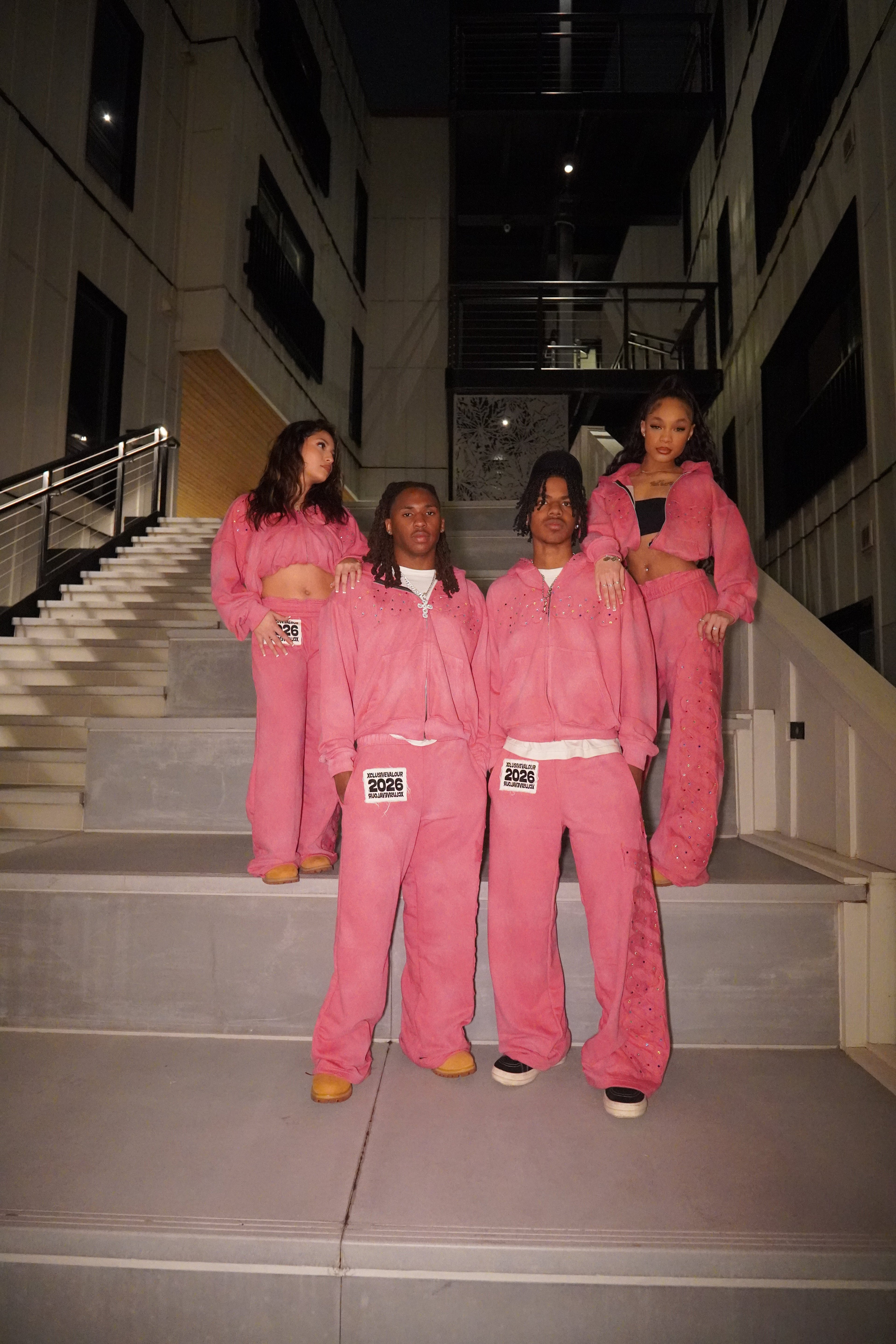 “Pink Paradise” Gemstone Zip Up Xclusive Valour