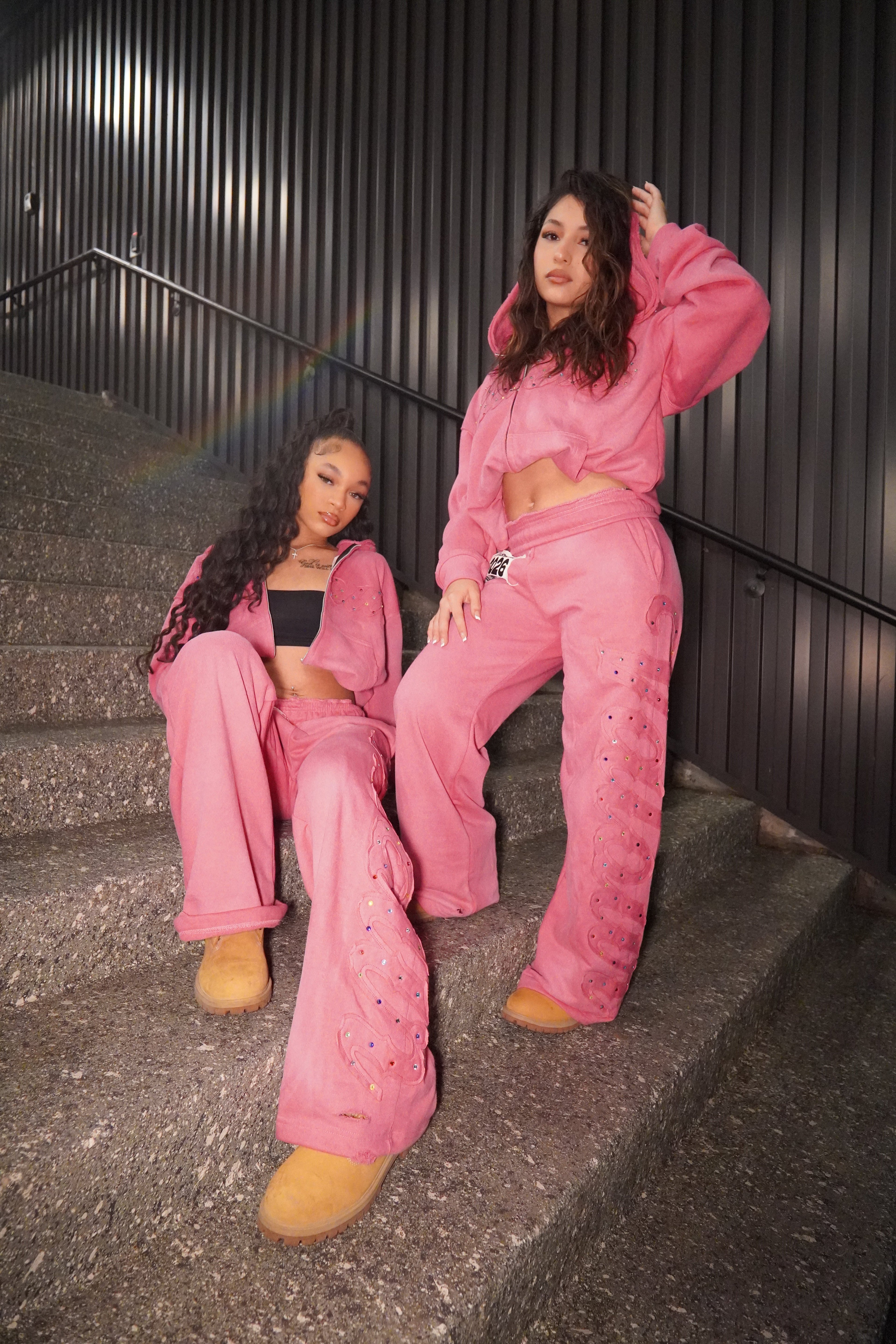 “Pink Paradise” Gemstone Zip Up Xclusive Valour