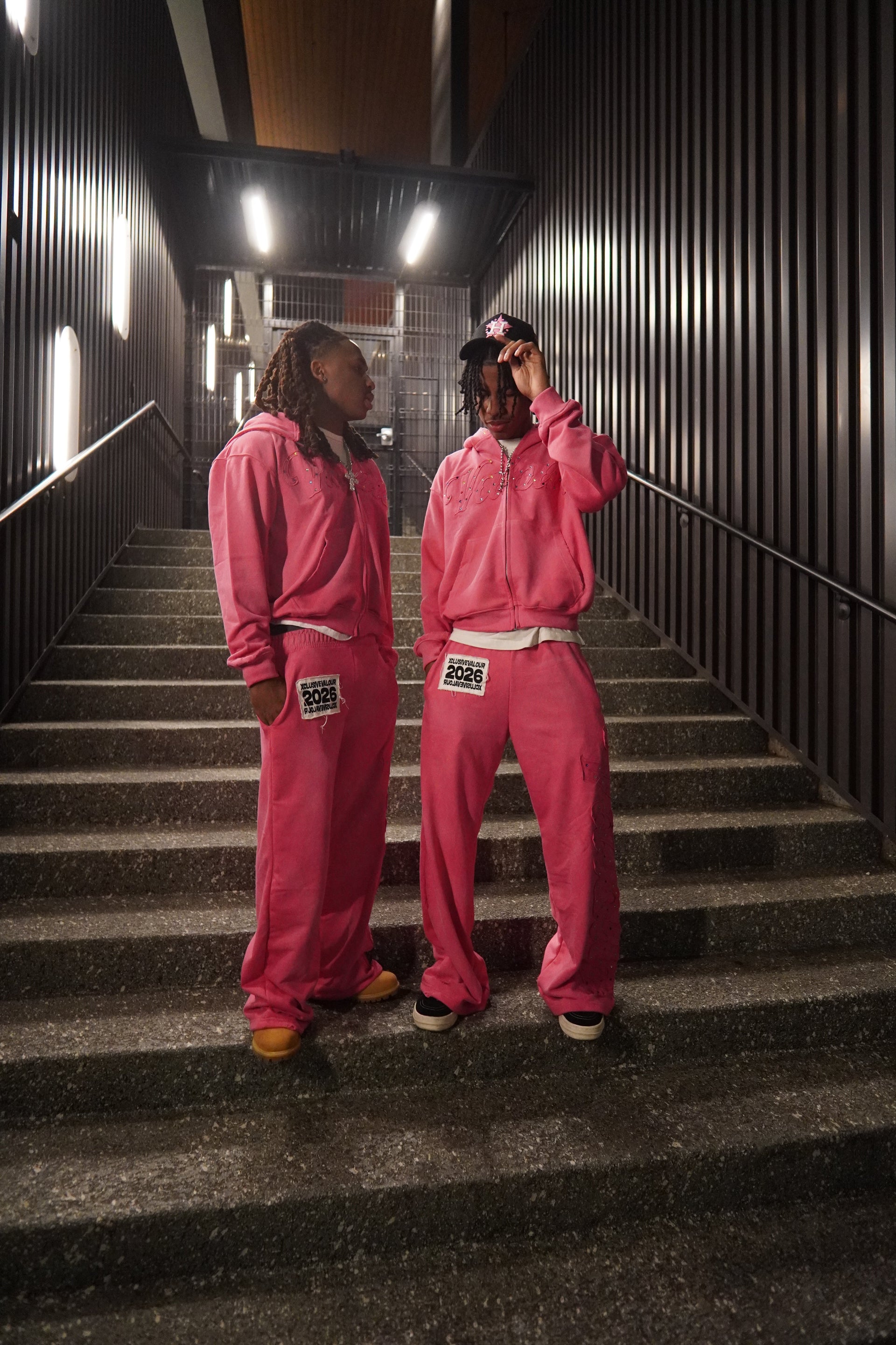 “Pink Paradise” Gemstone Zip Up Xclusive Valour