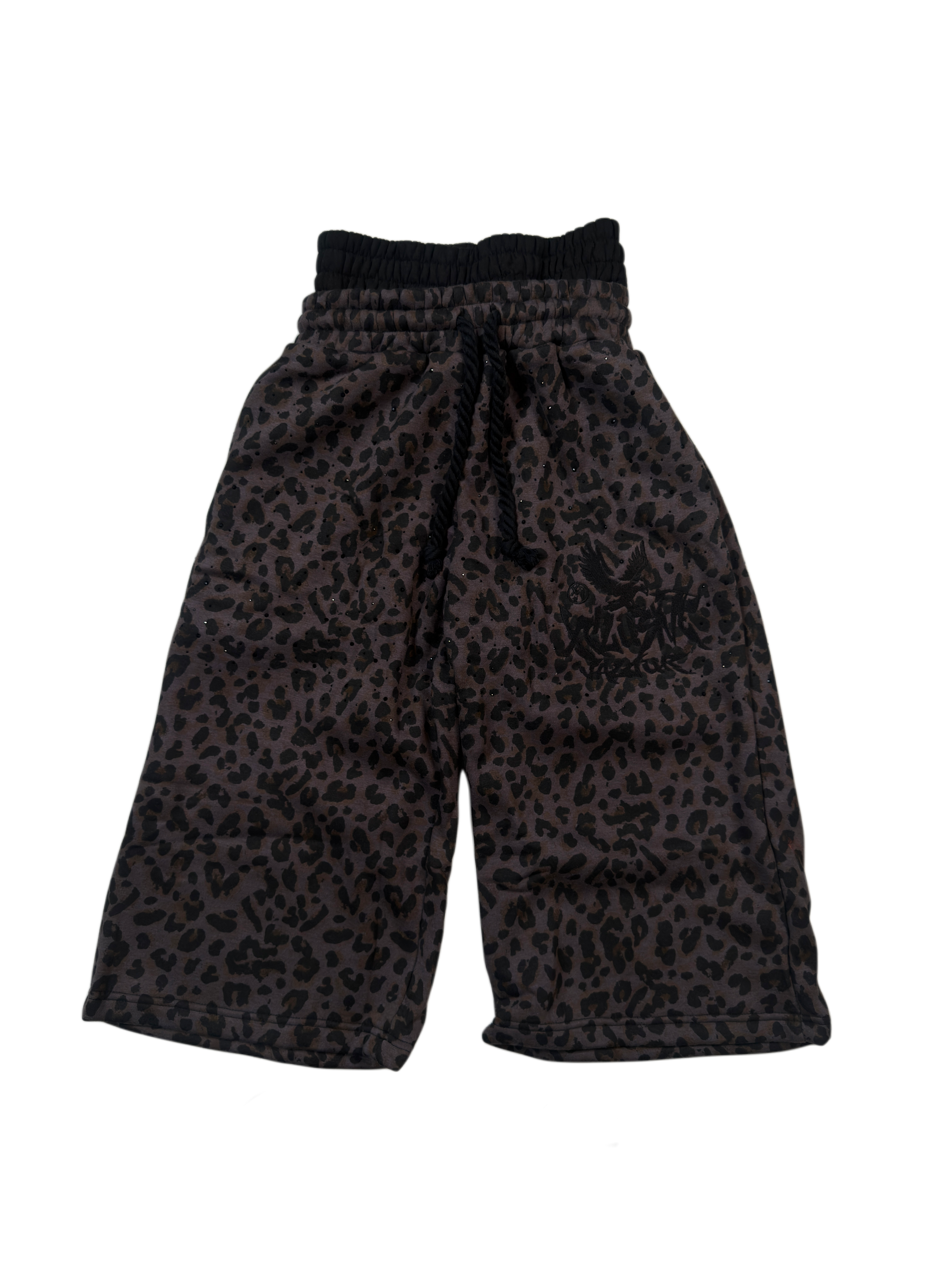 “BLACK EXOTIC” RHINESTONE SHORTS