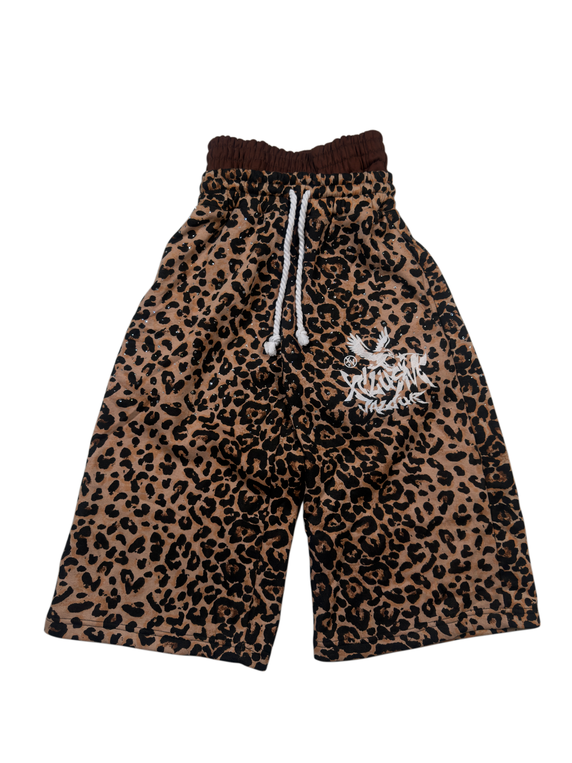 "EXOTIC PRINT” RHINESTONE SHORTS