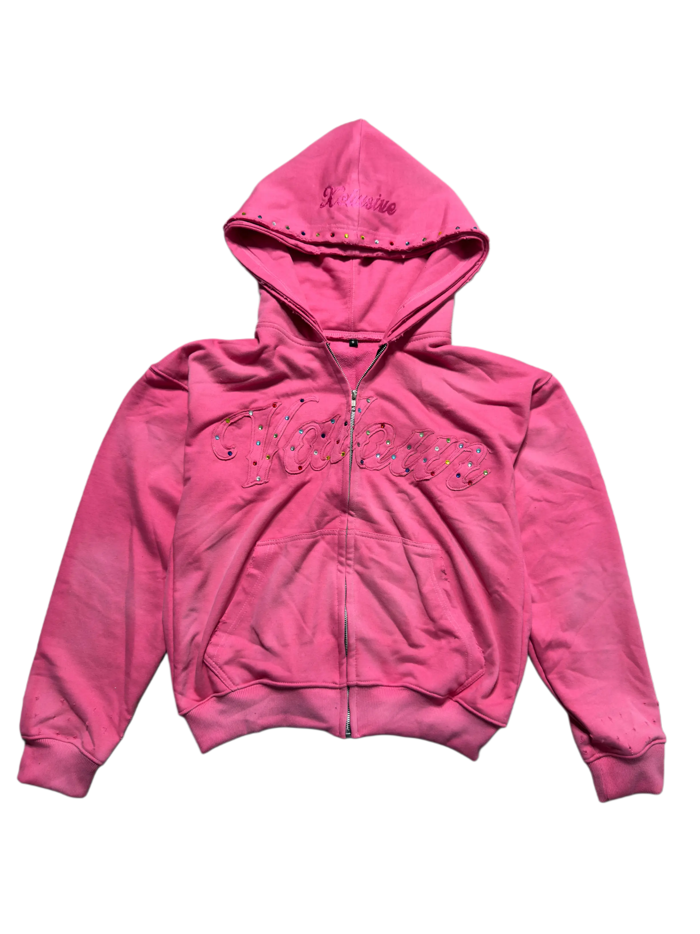 “Pink Paradise” Gemstone Zip Up Xclusive Valour